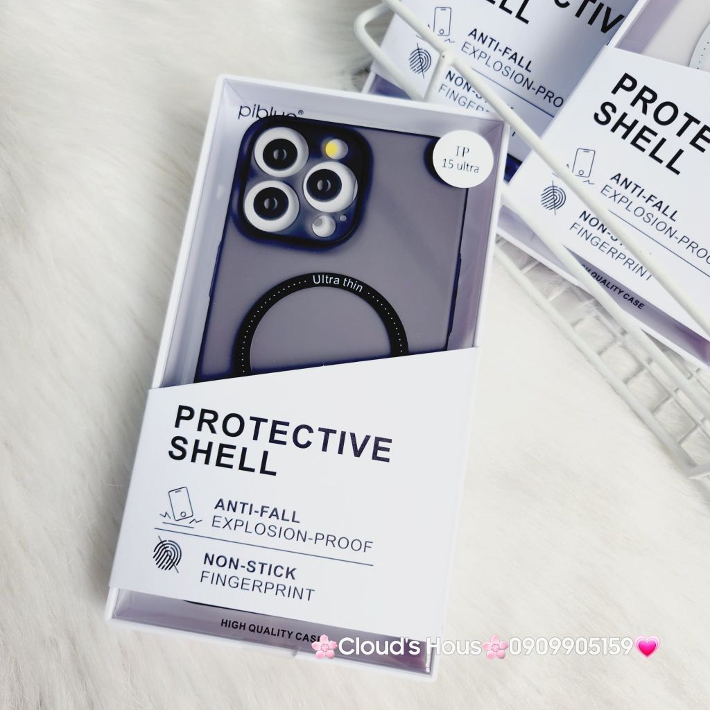 Case Ốp điện thoại iPhone Piblue chính hãng Nhám siêu mỏng Magsafe iPhone 15Promax