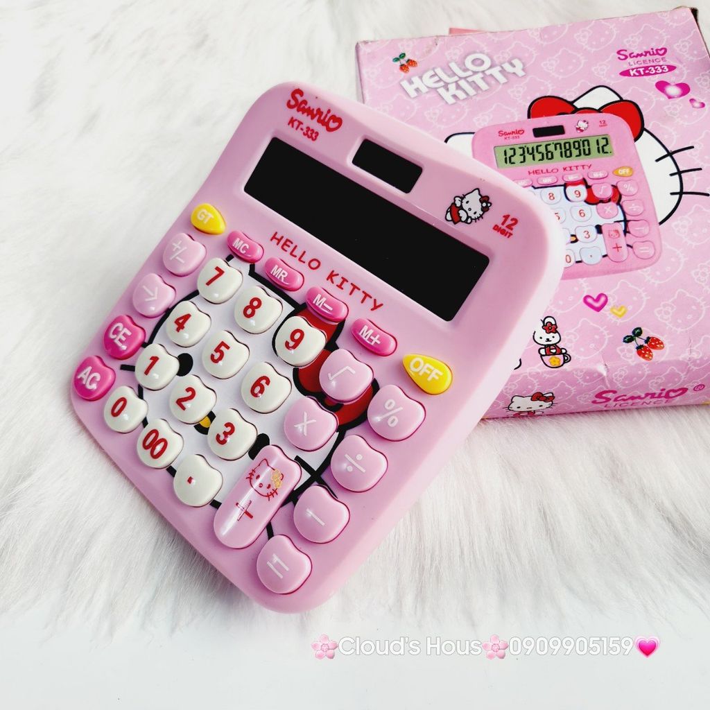 Máy Tính Hello Kitty Hồng Mini Nhỏ Gọn KT-333