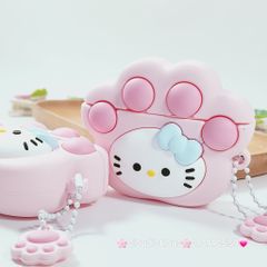 Cover Case Vỏ bảo vệ Airpod Su Dẻo Hello Kitty Cosplay Chân Mèo Kèm Charm Airpod 1/2/3/Pro/Pro2
