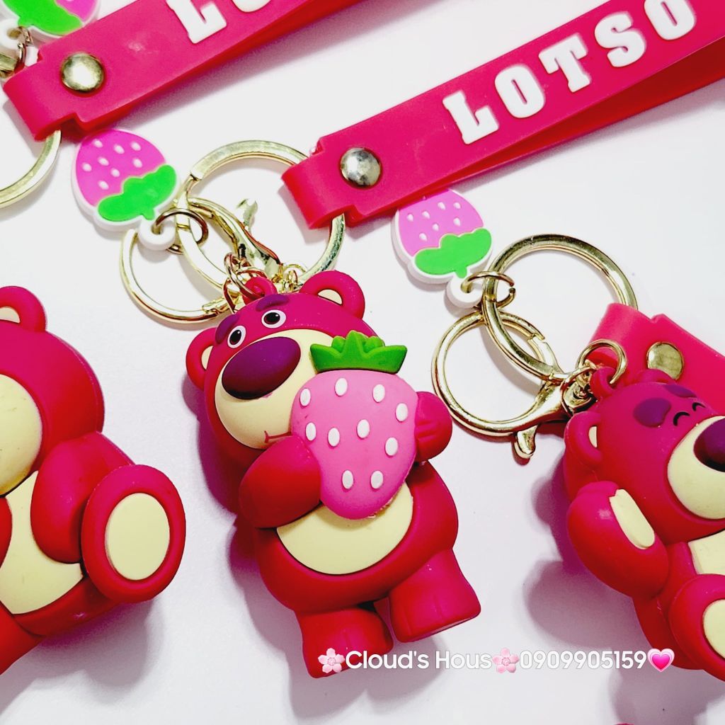 MÓC KHÓA GẤU DÂU LOTSO Mập Kute (4 mẫu)