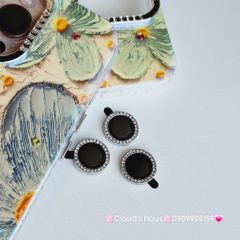 Case Ốp điện thoại iPhone Hoa Xanh To Hologram Nền Vàng iPhone 12/13/14/15/16Pro/Promax