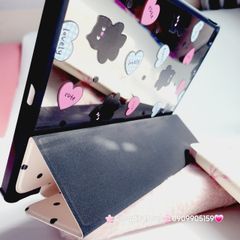 Case Ốp Bao da iPad Mèo Đen Cute Lovely Lưng Gương iPad 9.7/10/10.2/10.5/10.9/11/12.9inch