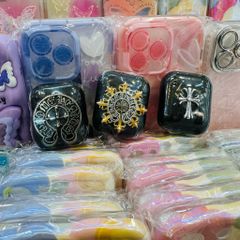 Cover Case Vỏ bảo vệ Airpod Chrome Hearts Đen Ngầu Airpod 1/2/3/Pro/Pro2