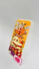Case Ốp điện thoại iPhone Mèo may mắn nền Cam Hologram Ánh Xà Cừ iPhone 11/12/13/14/15/Pro/Promax - TẾT