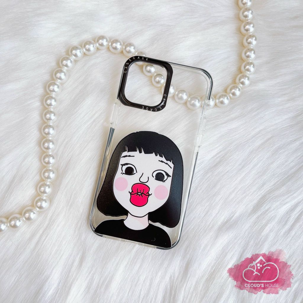 Case Ốp điện thoại iPhone Trong Chống Shock viền màu in hình kute (mẫu lẻ)