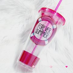 Ly Nước Thủy Tinh Trái Cây Kèm Ống Hút