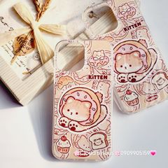 Case Ốp điện thoại iPhone Mèo bánh donut Kitten iPhone 11/12/13/14/15/Pro/Promax