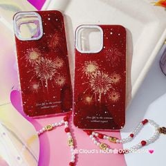 Case Ốp điện thoại iPhone Pháo Hoa Đỏ Bóng iPhone 11/12/13/14/15/Pro/Promax - TẾT