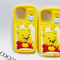 Case Ốp điện thoại iPhone Su dẻo Gấu Pooh Mật Ong iPhone 11/12/13/14/15/Pro/Promax