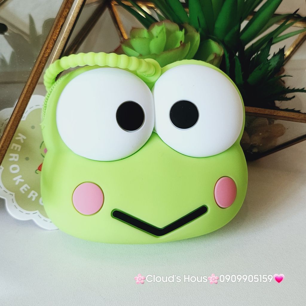 Bóp Móc Khóa Silicone Nhân vật hoạt hình SANRIO Chính hãng Kuromi Melody Stitch Cinnamoroll Ếch