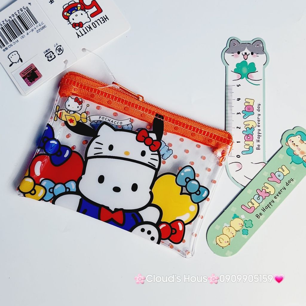 BÓP Ví Mini Trong Suốt In Hình Kute Sanrio Chính Hãng