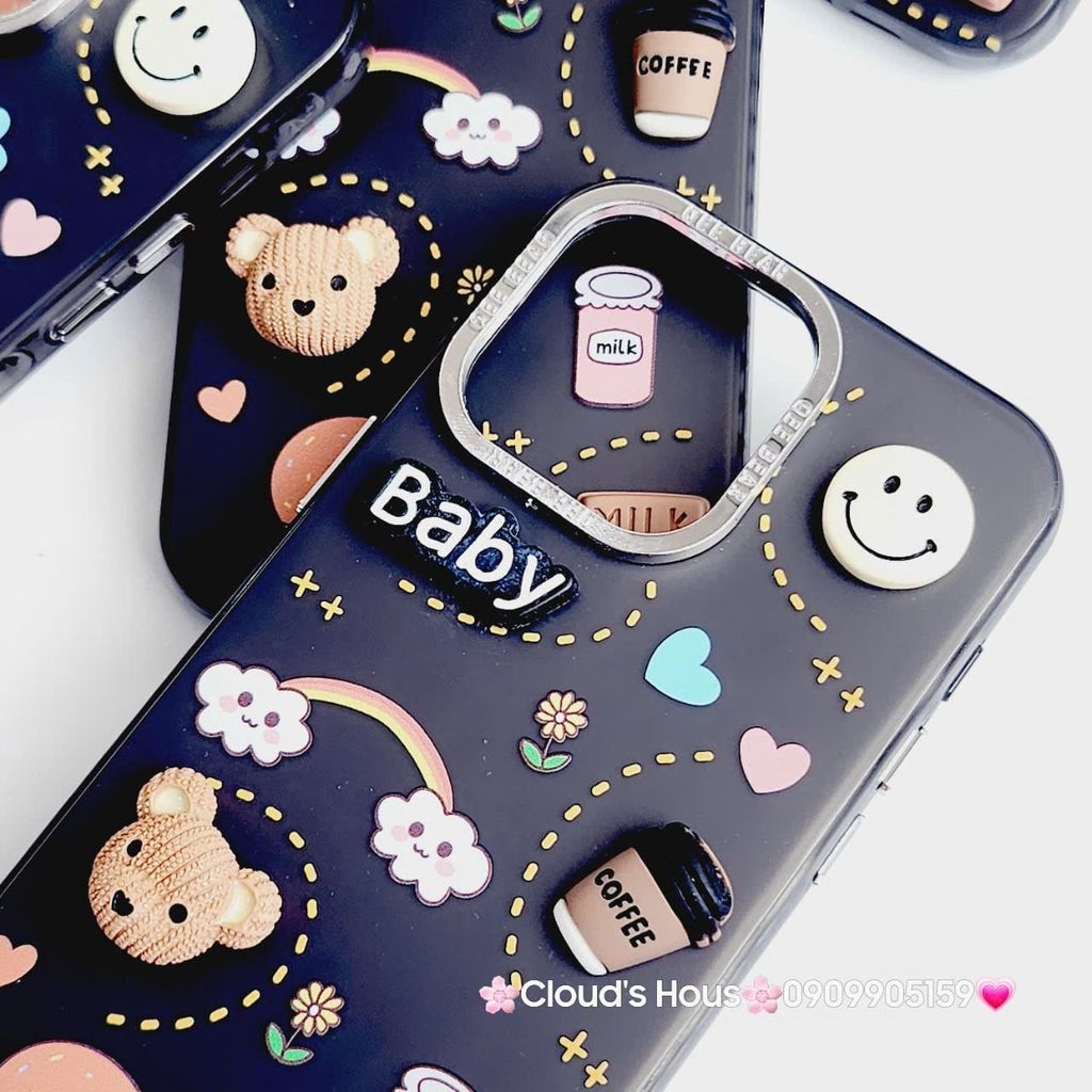 Case Ốp điện thoại iPhone Nền Đen Nhám Icon Nổi Viền Cam Titan iPhone 11/12/13/14/15/Pro/Promax