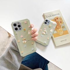 CASE IPHONE Nhám Da Họa Tiết Thêu Nổi Vịt ( Phôi Lục Giác )