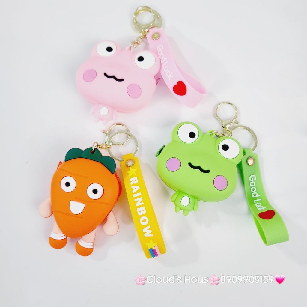 Bóp Móc Khóa Silicone Nhỏ Gọn Hoạt Hình Kute
