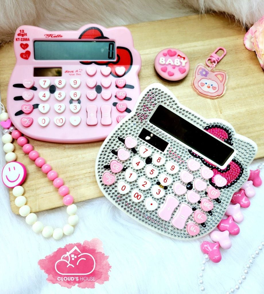 Máy Tính Hello Kitty Đính Đá