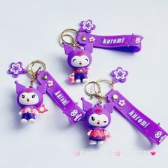 Móc Khóa Kuromi Đen & Tím