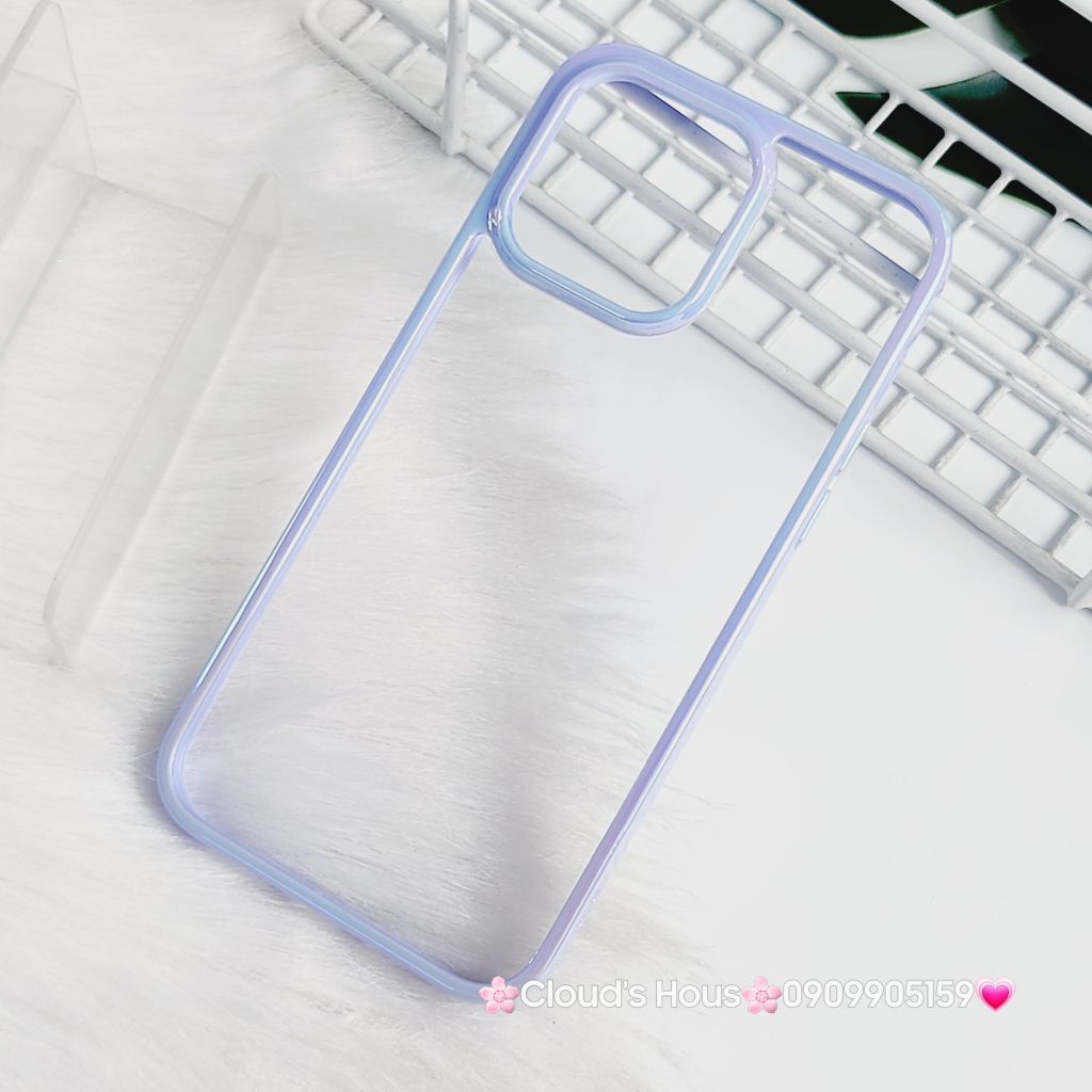 Case Ốp điện thoại iPhone X&M Trong viền hologram bóng iPhone 14Promax/ 15Promax (5 mẫu)