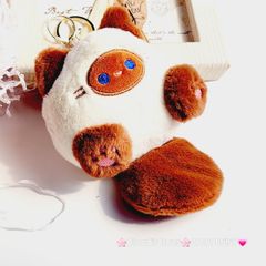 Móc Khóa Gấu Bông Mèo Bông Dễ Thương Squeaker Có Tiếng