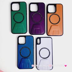 Case Ốp điện thoại iPhone Da Magsafe Chống dựng đơn giản iPhone X/XSM/11/12/13/14/15/Pro/Promax