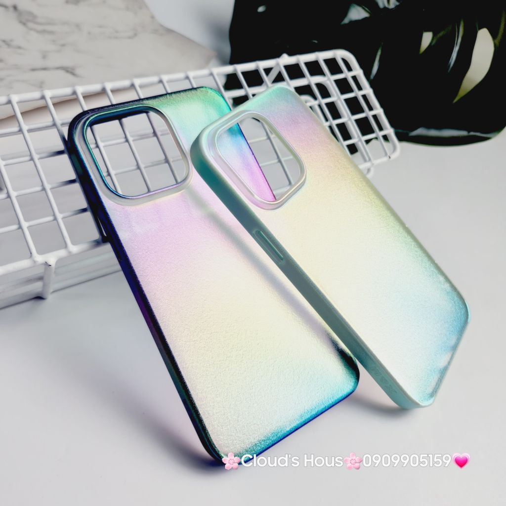 Case Ốp điện thoại iPhone X&M Trong viền hologram bóng iPhone 14Promax/ 15Promax (5 mẫu)