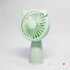 Mini Fan - Quạt Cầm Tay - Để Bàn Tai Mèo Màu Trơn Nhiều Màu