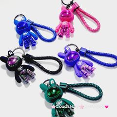 Móc khóa Thỏ Hologram R dây da