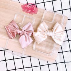 CASE iPhone NƠ VẢI TRONG SUỐT ( 2 mẫu).