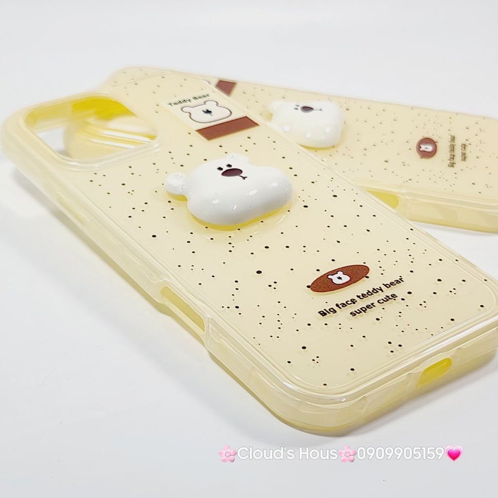 Case Ốp điện thoại iPhone icon Teddy Bear CASE iPhone 12/13/14/15/16/Pro/Promax
