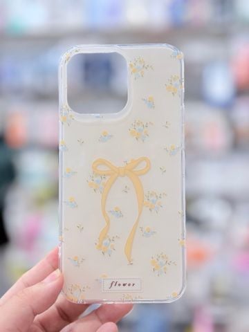Case Ốp điện thoại iPhone Nơ Vàng Hoa nhí iPhone 12/13/14/15/16/Pro/Promax