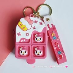 Bóp móc khoá Silicone Que Kem Pop It