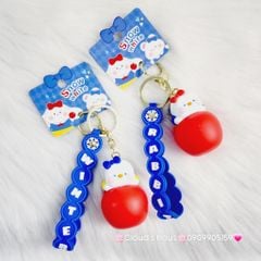 Móc Khóa Vịt Cà Chua Có đèn Rabbit Winter Snow white