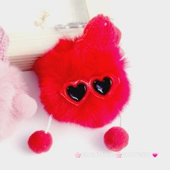 Móc Khóa Cục Bông Monster Đeo Kính Đội Mũ
