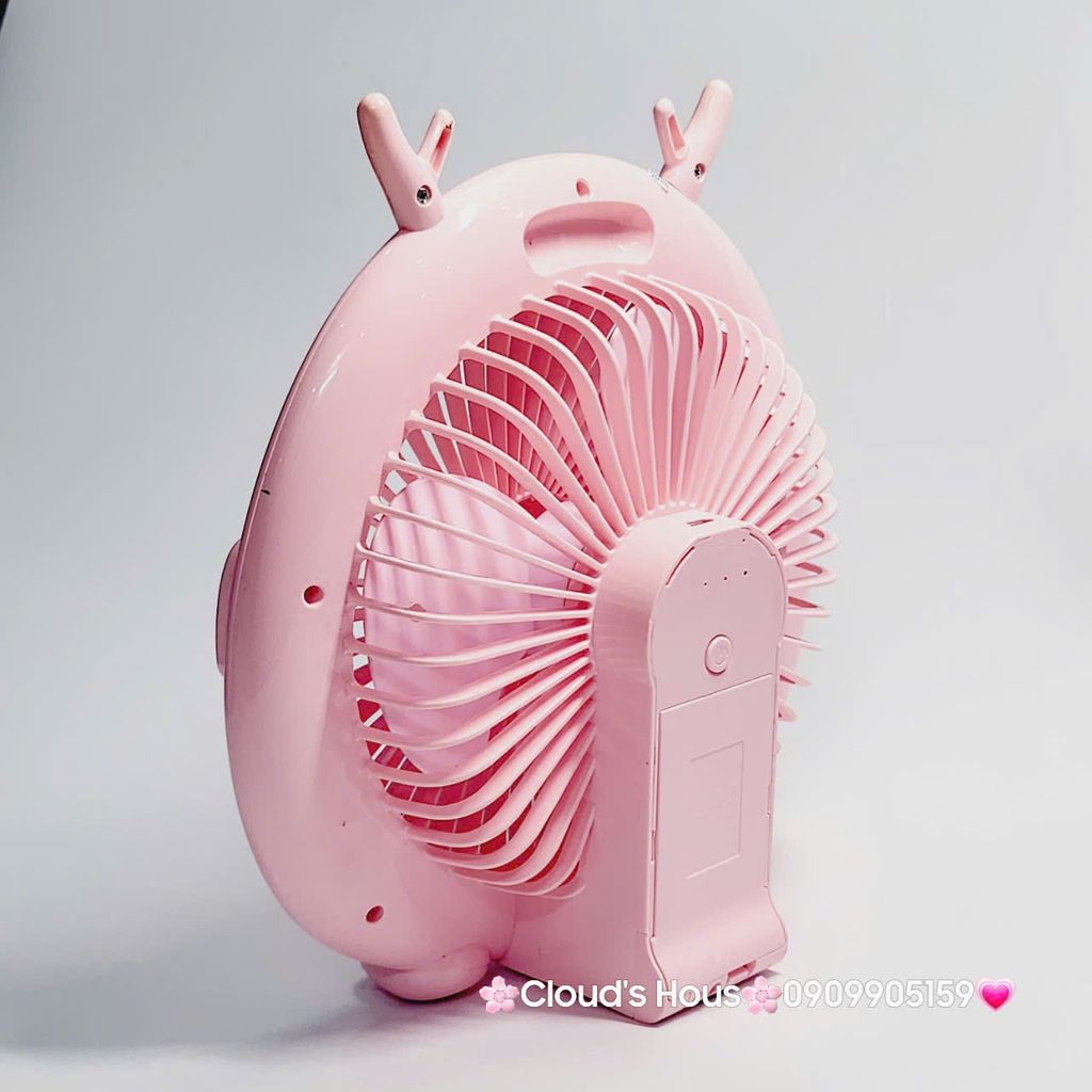 Mini Fan - Quạt Để Bàn Hình Tuần Lộc Có Sừng ( loại to)