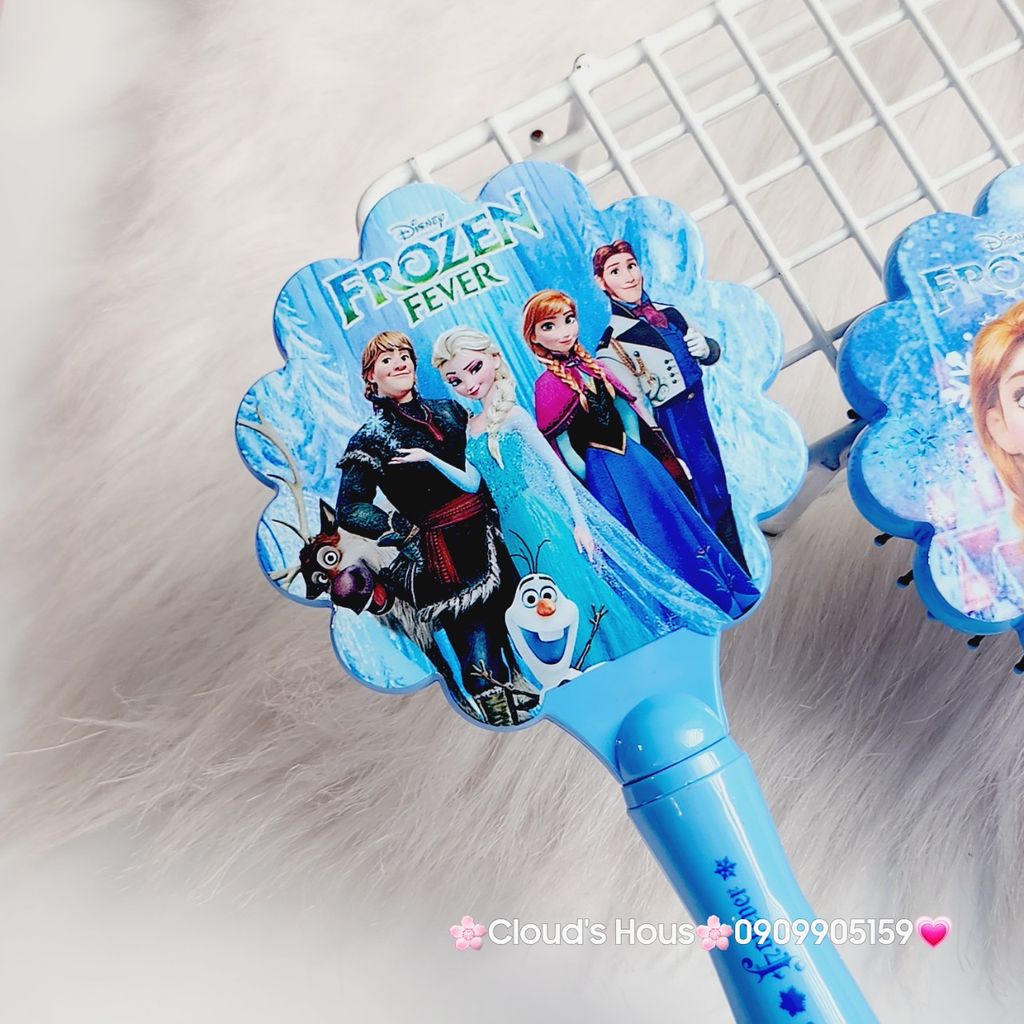 Lược Chải Tóc Đệm Khí Mát Xa Hình Công Chúa Elsa Frozen Tiện Dụng Dành Cho Bé Gái