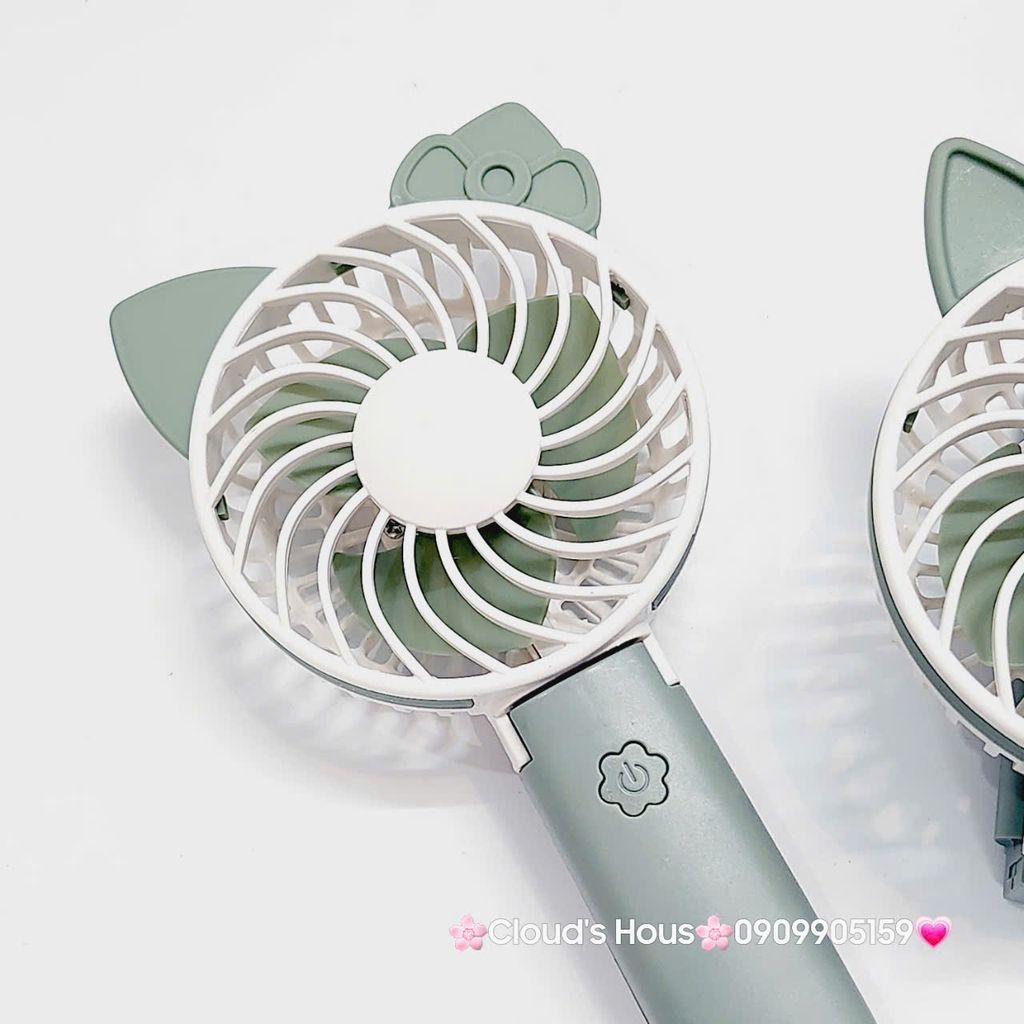 Quạt Cầm Tay - Để Bàn Tai Mèo Gập Được Đầu