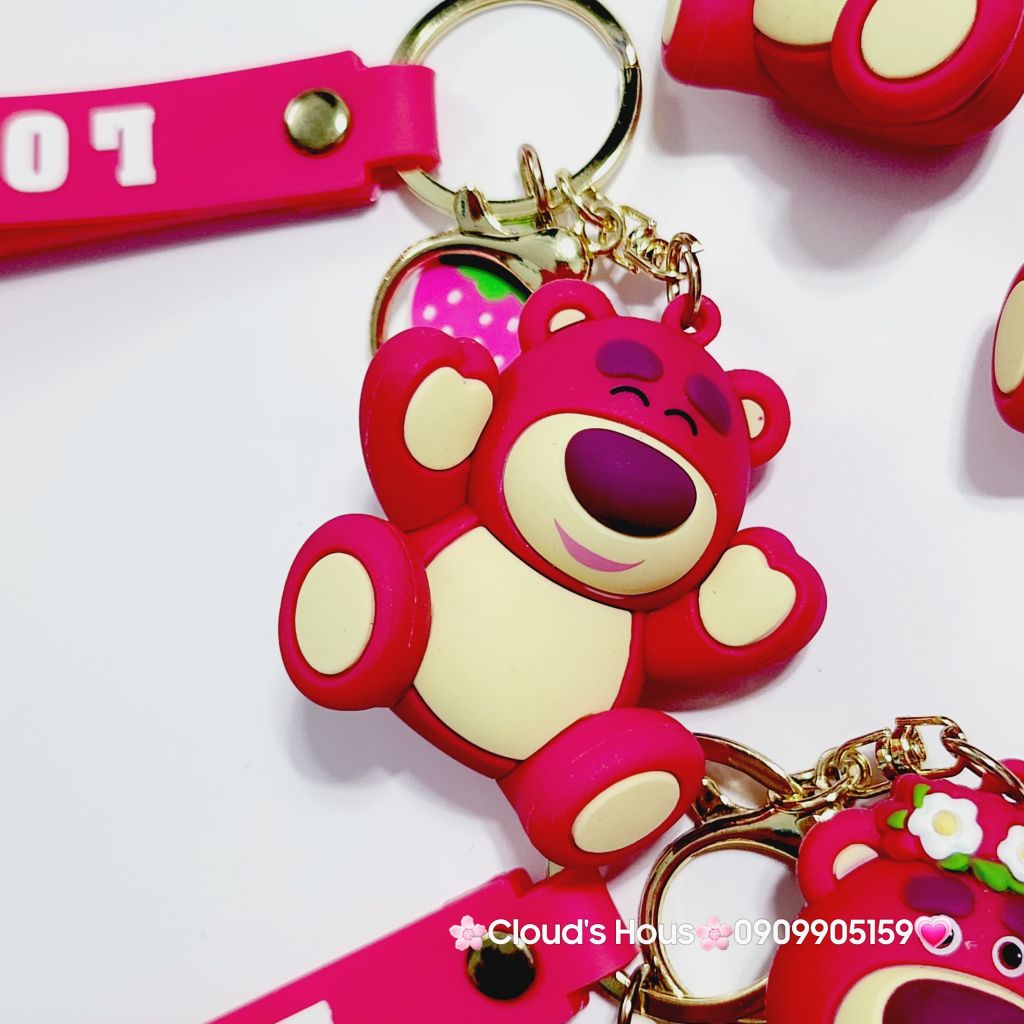 MÓC KHÓA GẤU DÂU LOTSO Mập Kute (4 mẫu)