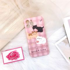 CASE IPHONE CHỐNG DỰNG MÈO HỒNG Umku FORM VUÔNG DÀY CHỐNG SHOCK