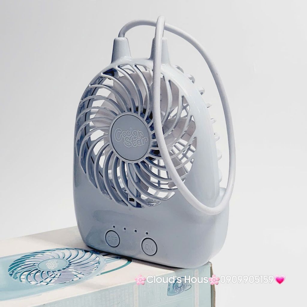 Mini Fan - Quạt Cầm Tay - Để Bàn Có Dây Xách Du Lịch
