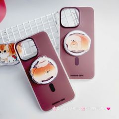 Case Ốp điện thoại iPhone Trong Nhám Magsafe Nâu Zoozoo Case iPhone 12/13/14/15/Pro/Promax