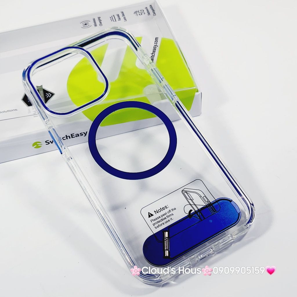 Case Ốp điện thoại iPhone SwitchEasy Trong Magsafe Chống dựng iPhone 16/Pro/Promax