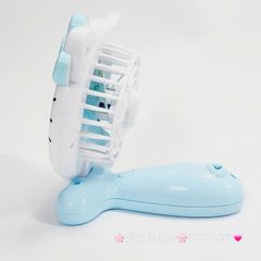 Mini Fan - Quạt Cầm Tay Hello Kitty Xanh dương