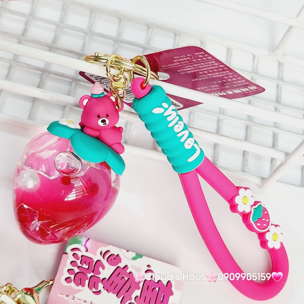 Móc khóa Gấu dâu Lotso nước Lovely