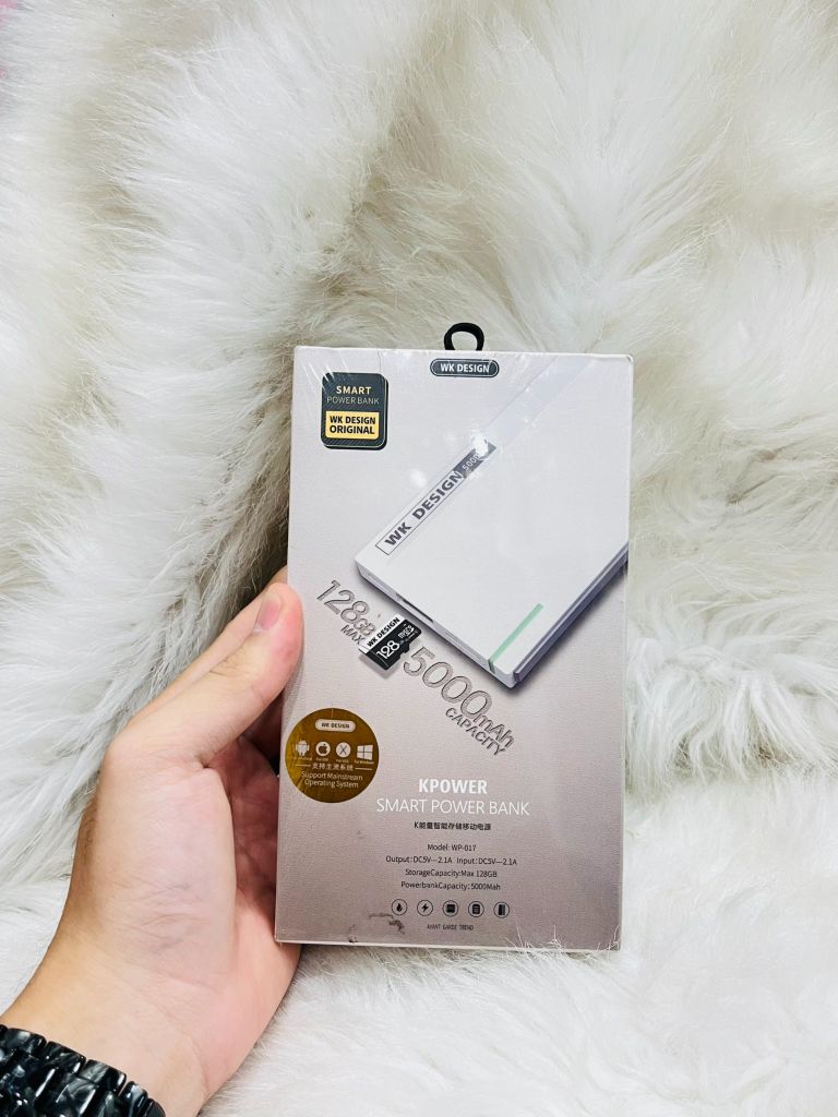 POWERBANK - SAC DU PHONG WK DESIGN WP-017 CĂM THẺ NHỚ 5000mAh