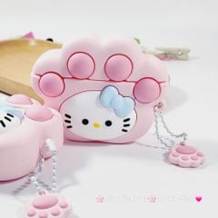 Cover Case Vỏ bảo vệ Airpod Su Dẻo Hello Kitty Cosplay Chân Mèo Kèm Charm Airpod 1/2/3/Pro/Pro2