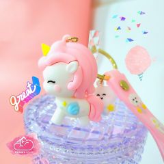 MÓC KHÓA UNICORN Tròn mập pastel
