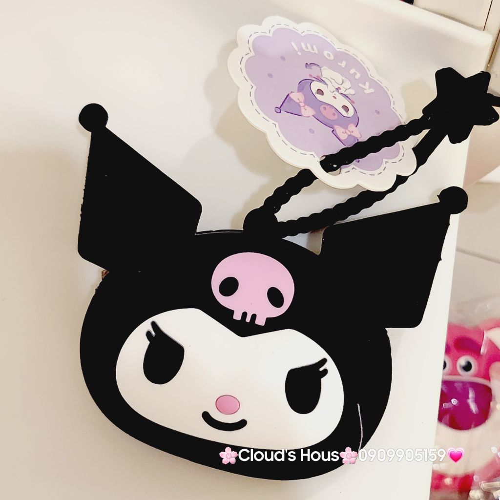 Bóp Móc Khóa Silicone Nhân vật hoạt hình SANRIO Chính hãng Kuromi Melody Stitch Cinnamoroll Ếch