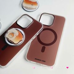 Case Ốp điện thoại iPhone Trong Nhám Magsafe Nâu Zoozoo Case iPhone 12/13/14/15/Pro/Promax