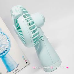 Mini Fan - Quạt Cầm Tay - Để Bàn Tai Mèo Màu Trơn Nhiều Màu