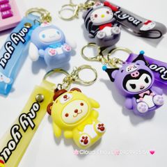 Móc Khóa Sanrio Kuromi Cinnamoroll Flan dây Only you