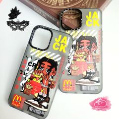 Case Ốp điện thoại iPhone Jack ngầu nhám viền cam fashion titan iPhone 11/12/13/14/Pro/Promax